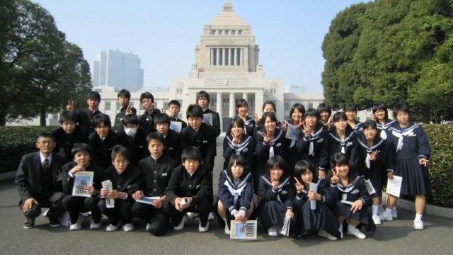 修学旅行 集合写真 長江中学校育友会ブログ